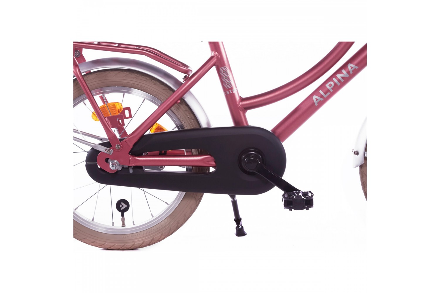 Vélo Hollandais Alpina Cargo 16 pouces Fille Rouge Baie Mat