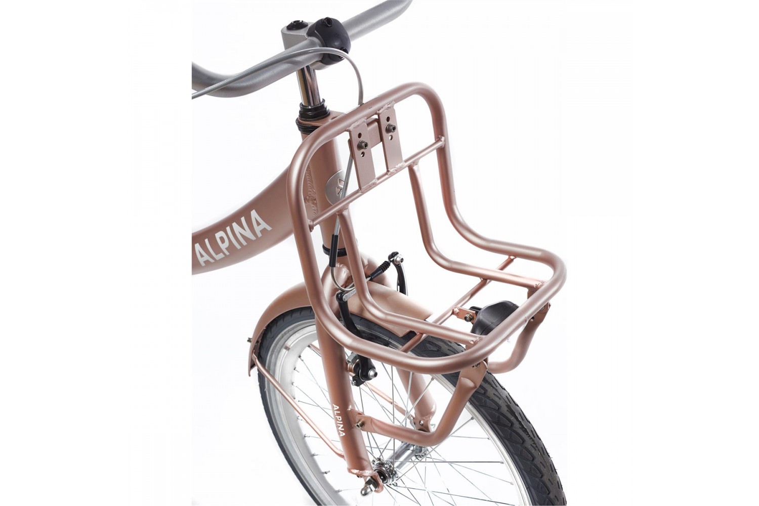 Vélo Hollandais Alpina Clubb 20 pouces Fille Rose Or Mat