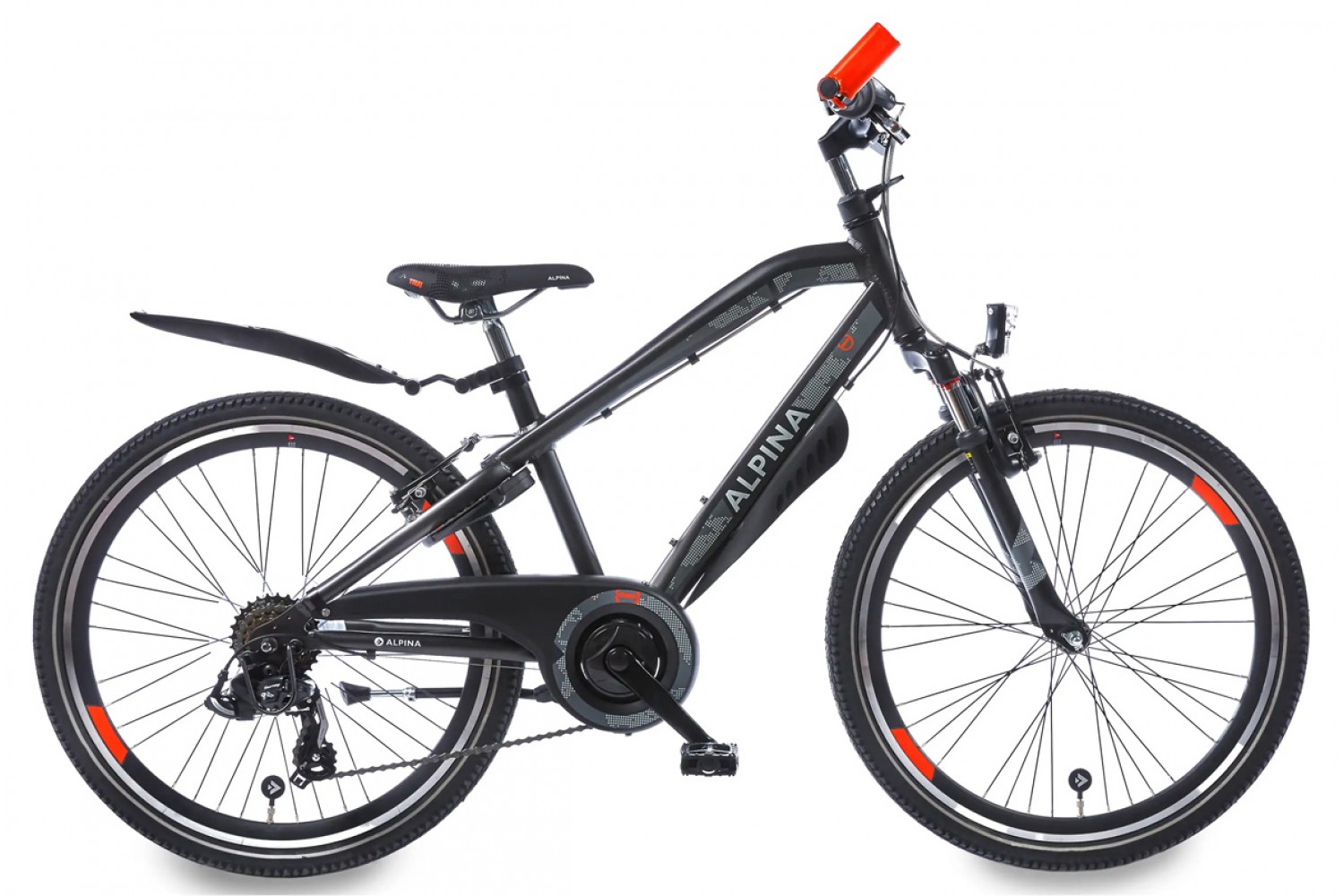 Vélo Enfant Alpina Trial Sport R7 24 pouces Garçons Espace Noir Matt