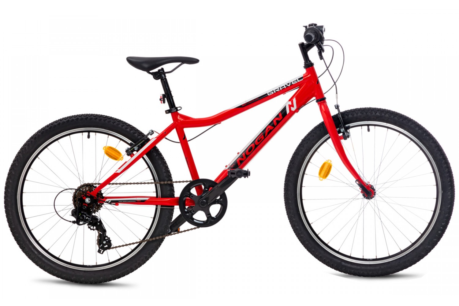 Vélo VTT Enfant Nogan Gravel GO 24 pouces Signal Red