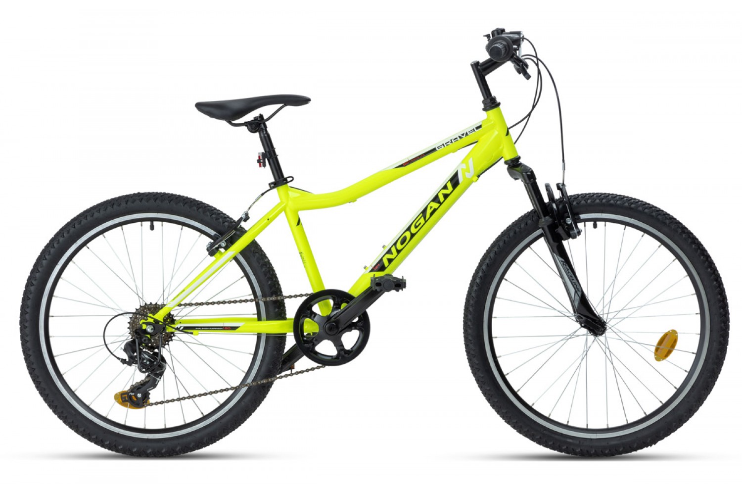 Vélo VTT Enfant Nogan Gravel GO Suspension 24 pouces Electric Yellow