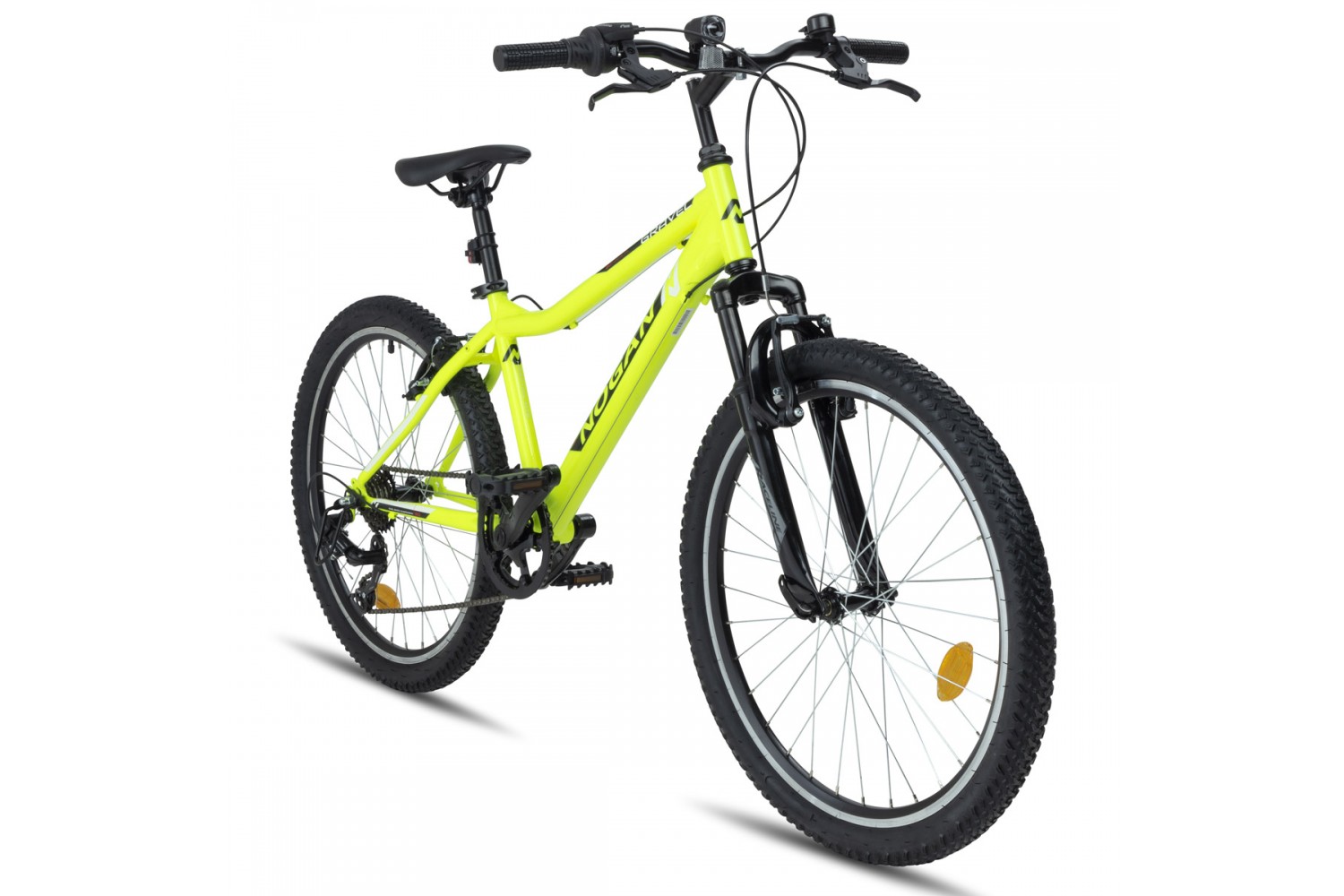 Vélo VTT Enfant Nogan Gravel GO Suspension 24 pouces Electric Yellow