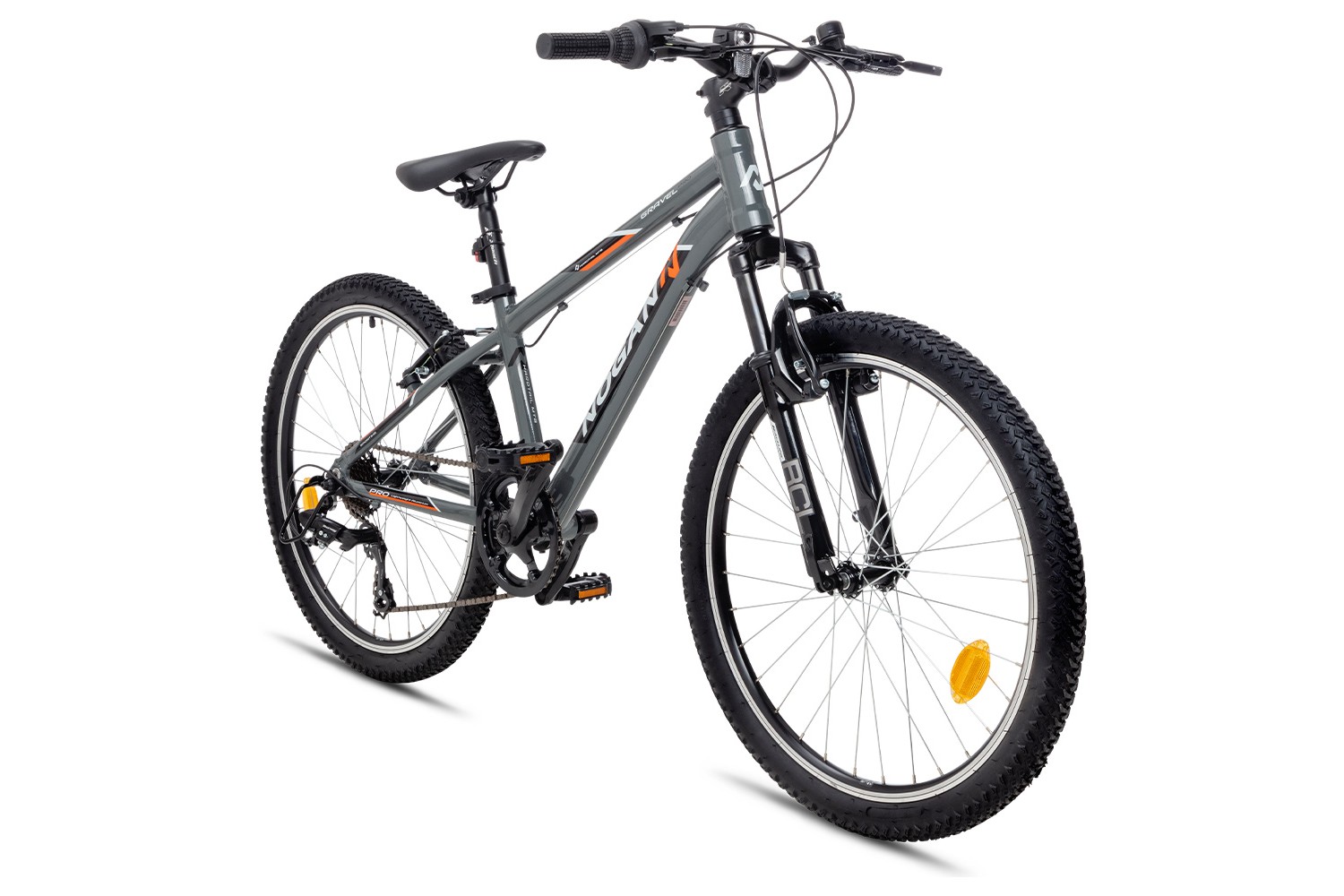 Vélo VTT Enfant Nogan Gravel PRO 24 pouces Graphite Grey