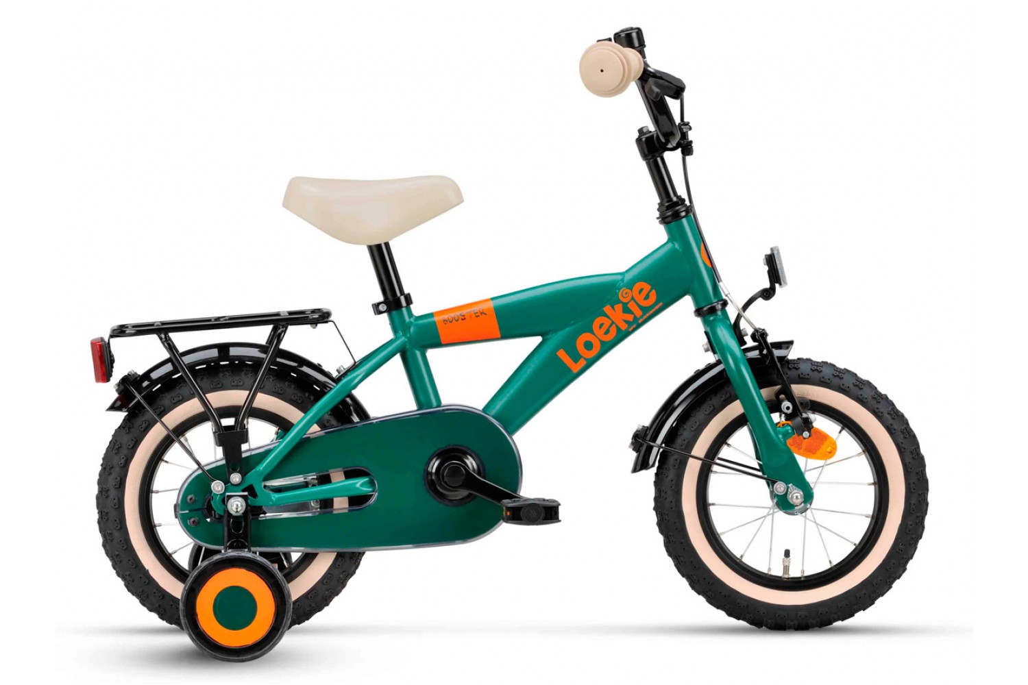 Vélo Enfant Loekie Booster 12 pouces Garçons Vert