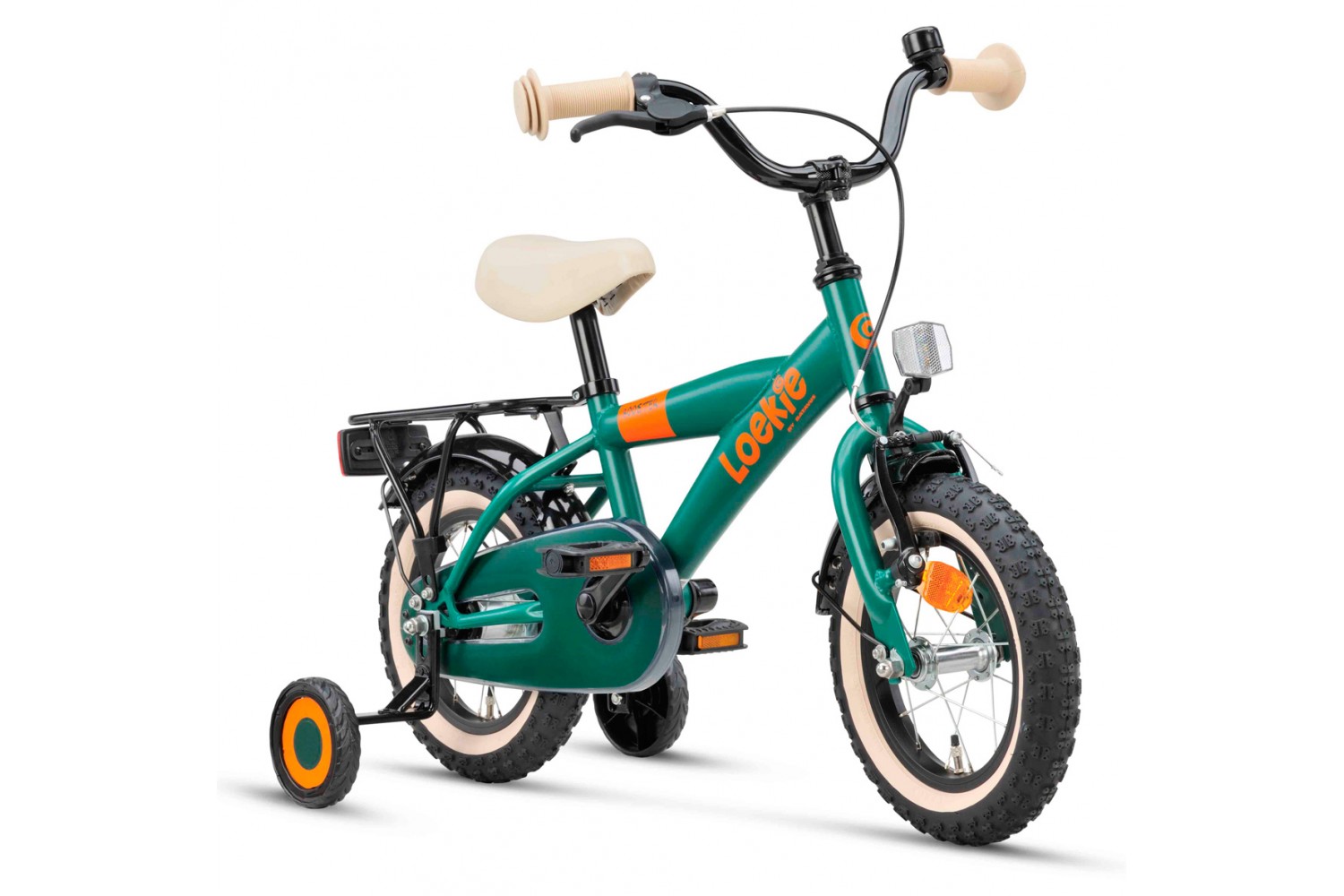 Vélo Enfant Loekie Booster 12 pouces Garçons Vert