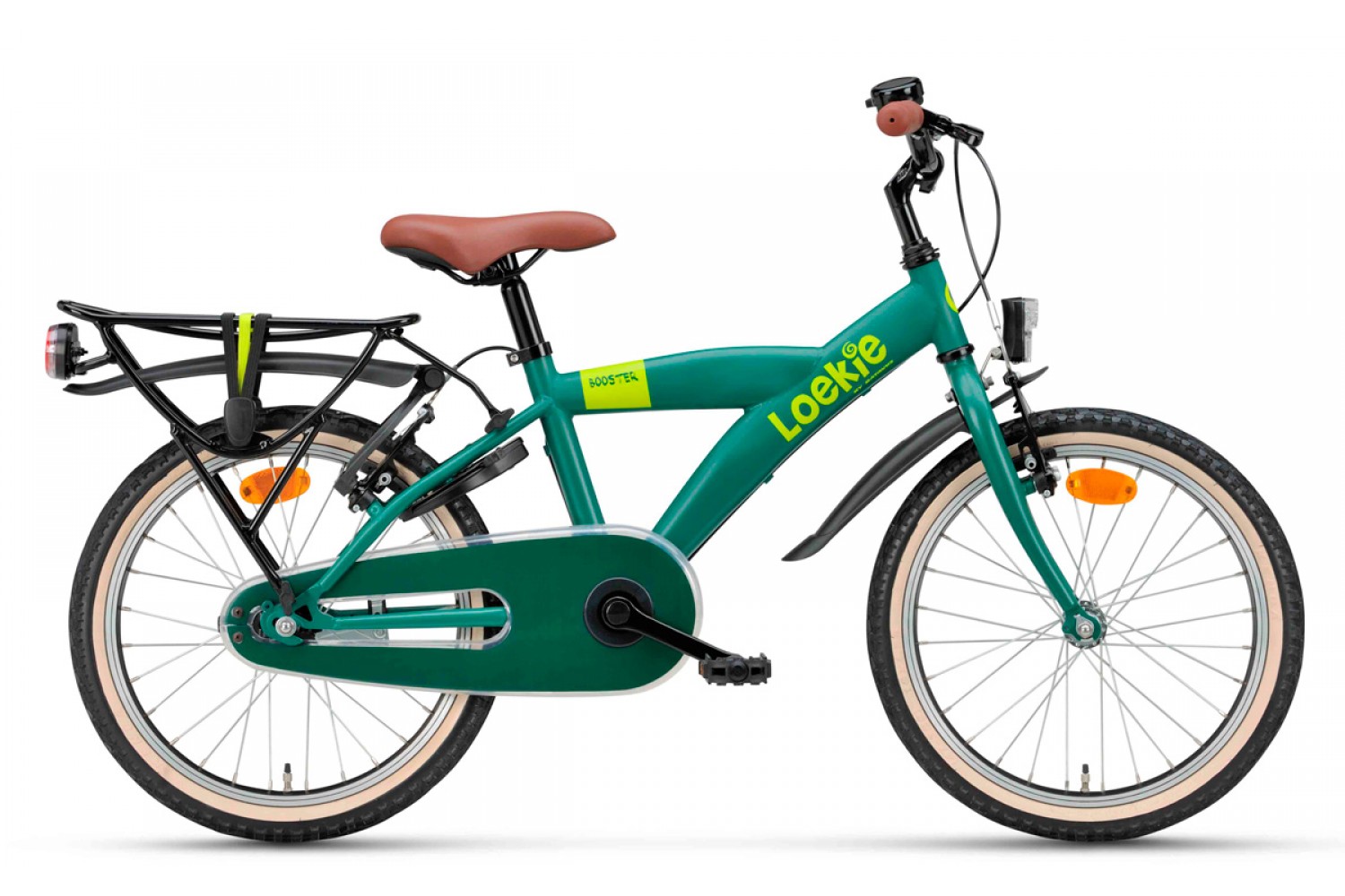 Vélo Enfant Loekie Booster 18 pouces Garçons Vert