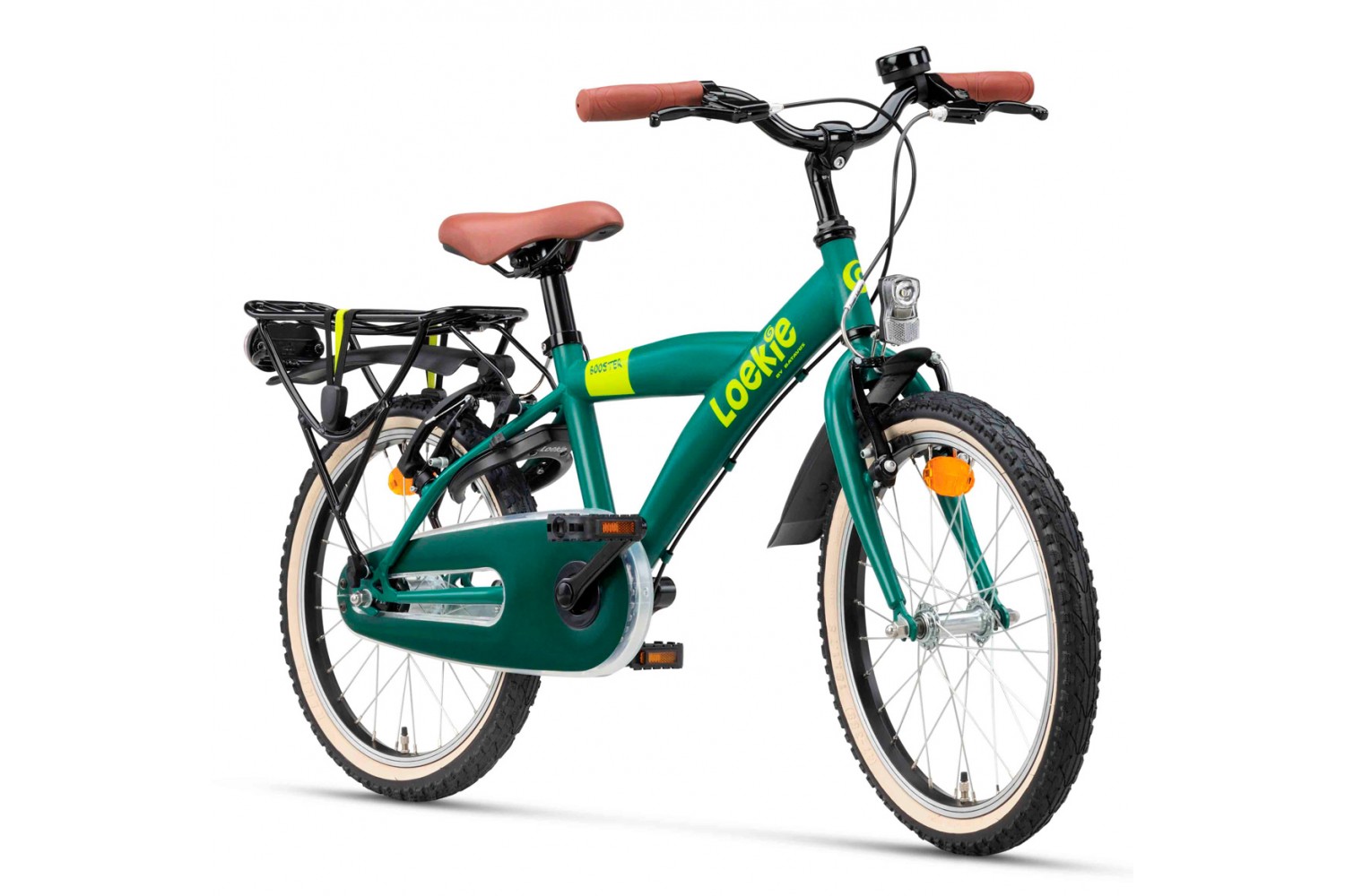 Vélo Enfant Loekie Booster 18 pouces Garçons Vert