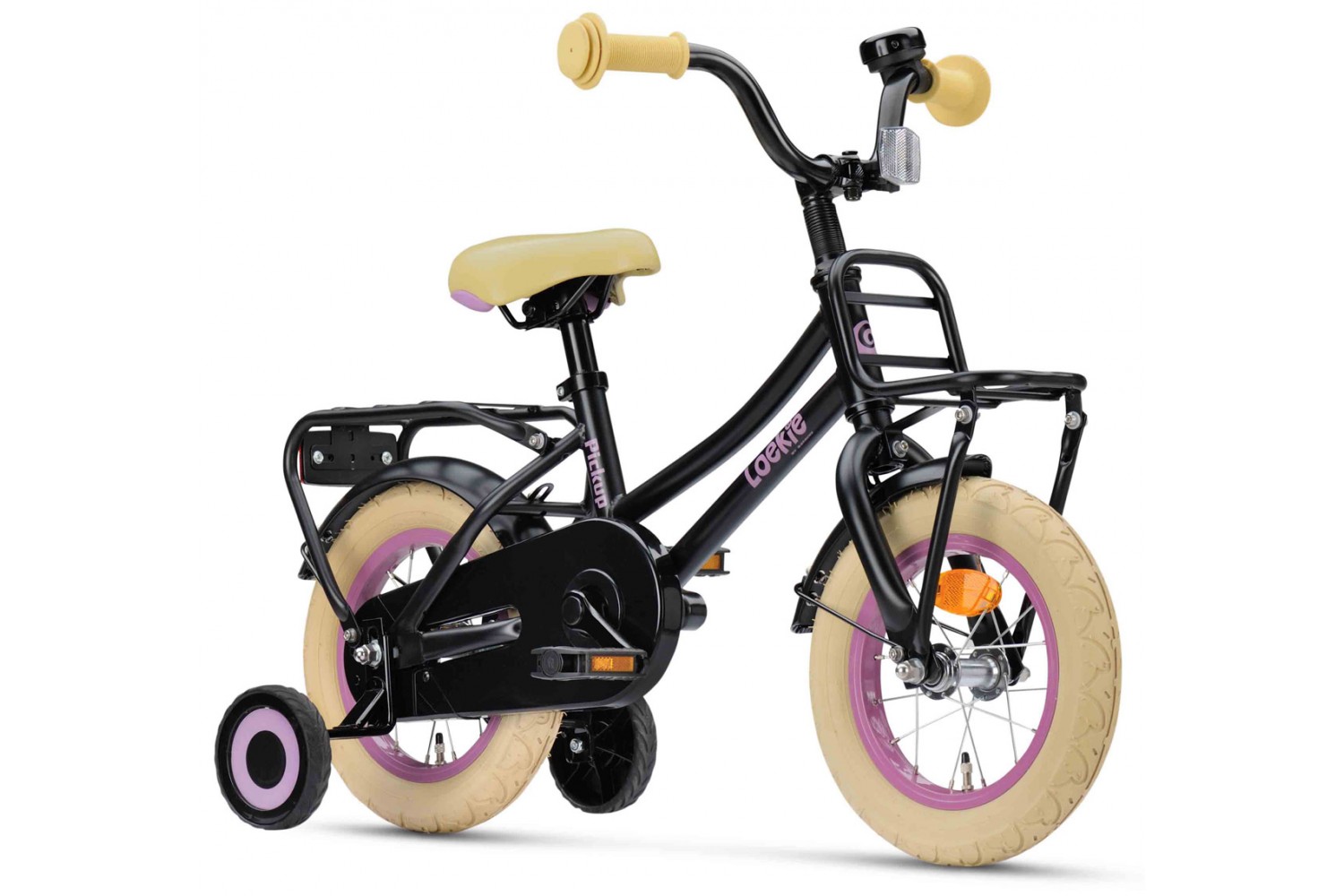 Vélo Enfant Loekie PACKD 12 pouces Fille Noir