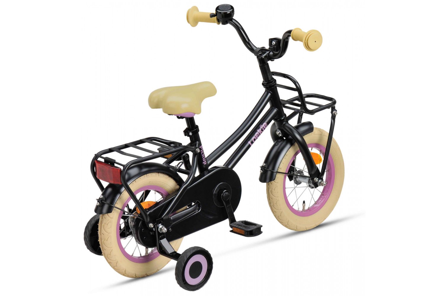 Vélo Enfant Loekie PACKD 12 pouces Fille Noir