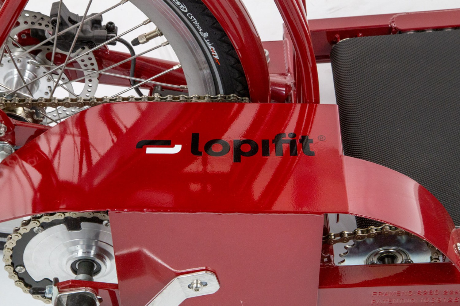 Vélo tapis roulant électrique Lopifit Rouge