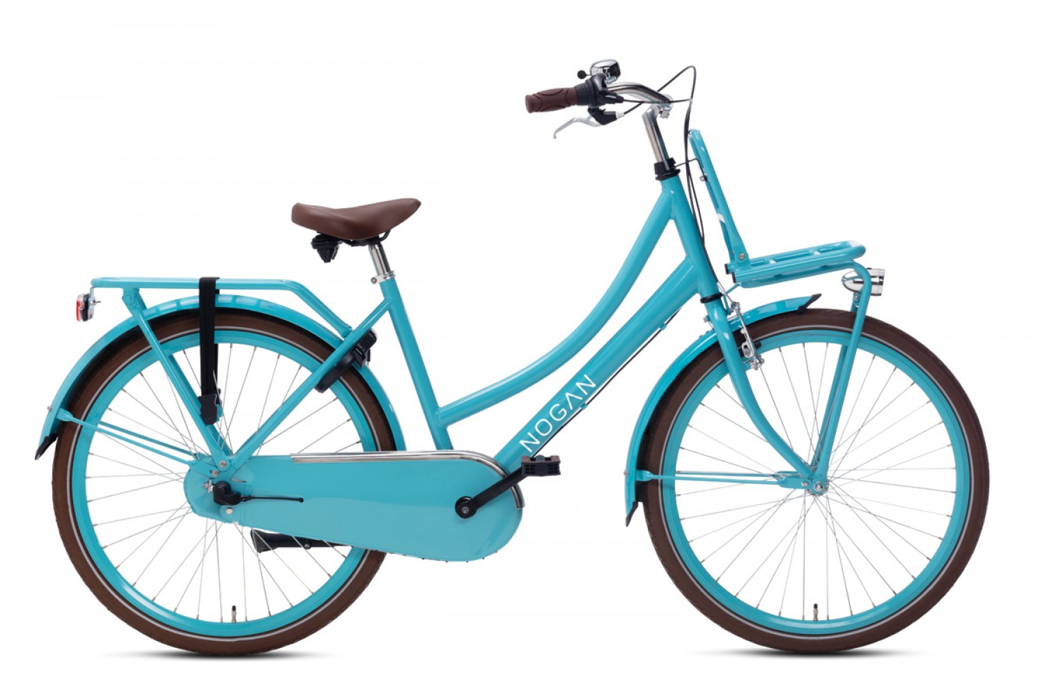 Vélo Hollandais Nogan Cargo N3 24 Pouces Filles Bleu Aqua