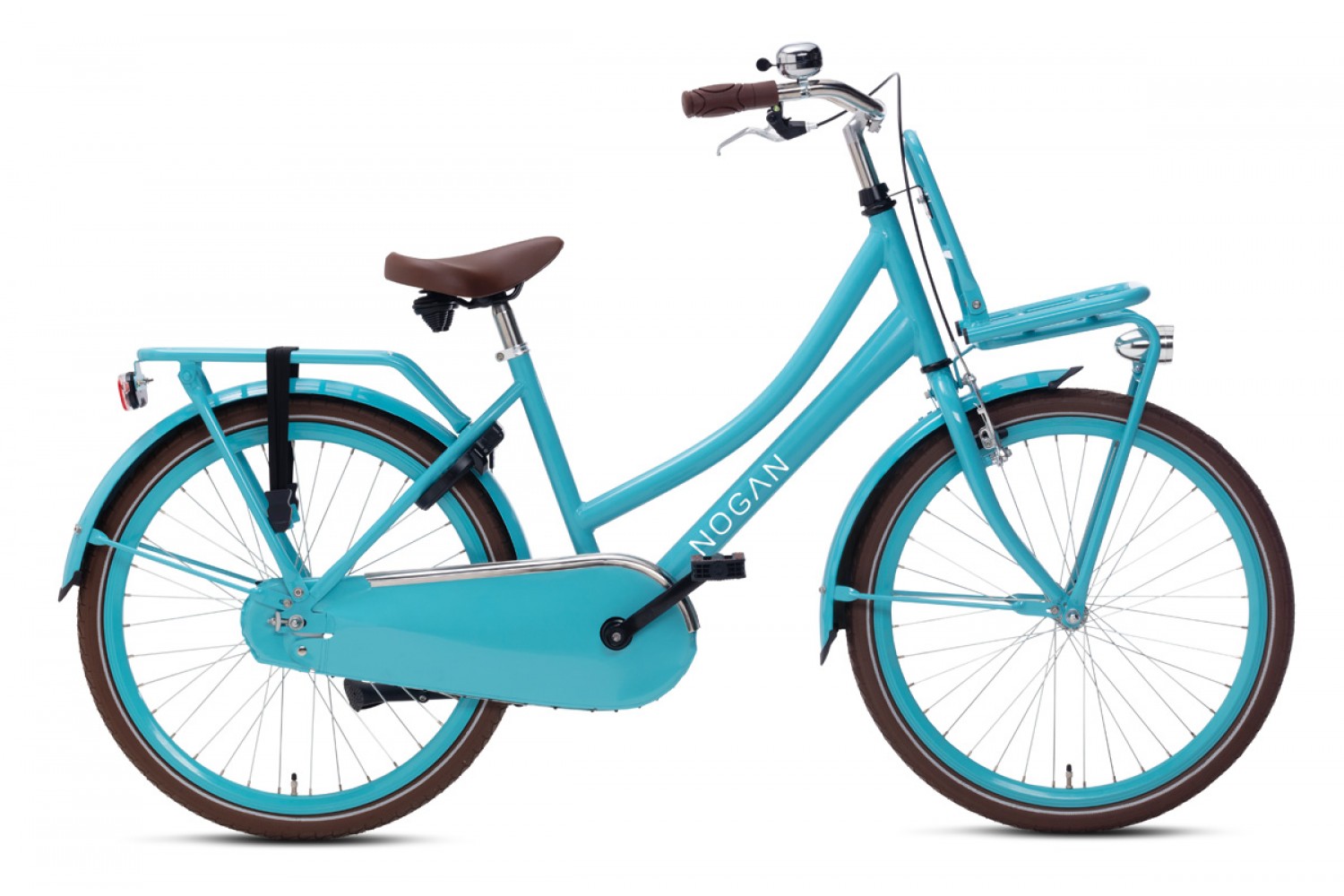 Vélo Hollandais Nogan Cargo 24 Pouces Filles Bleu Aqua