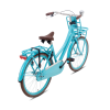 Vélo Hollandais Nogan Cargo 24 Pouces Filles Bleu Aqua