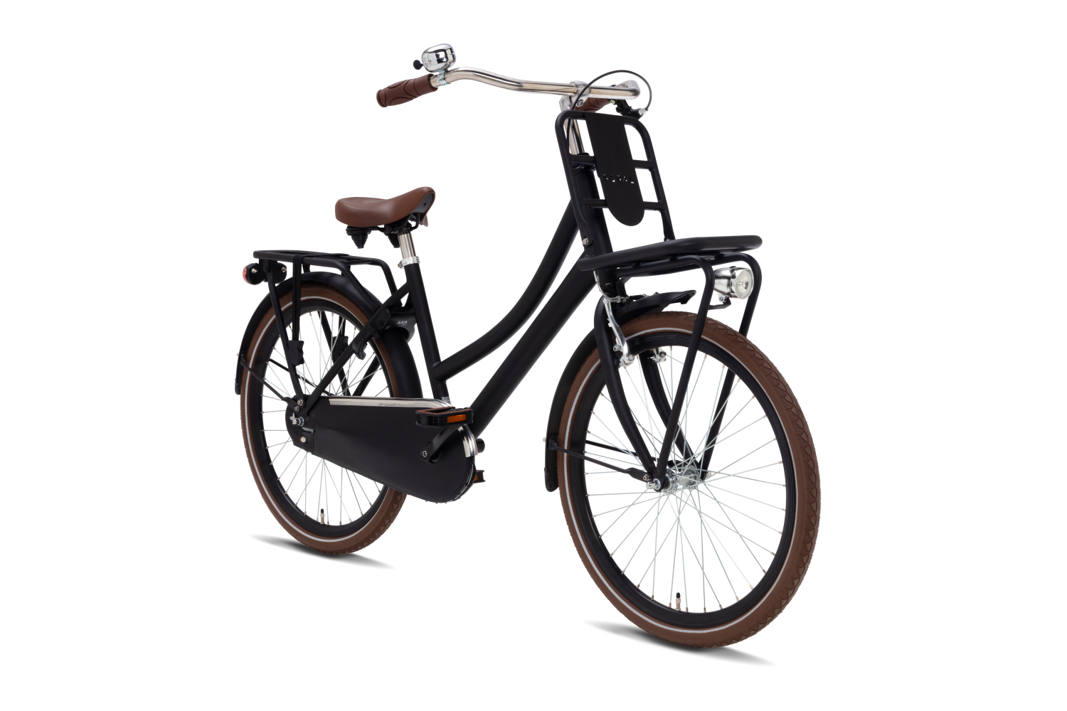 Vélo Hollandais Nogan Cargo 24 Pouces Filles Noir Mat