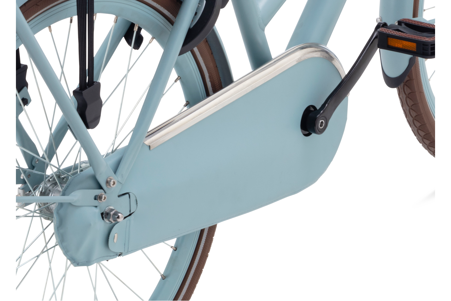 Vélo Hollandais Nogan Cargo 24 Pouces Filles Bleu Mat