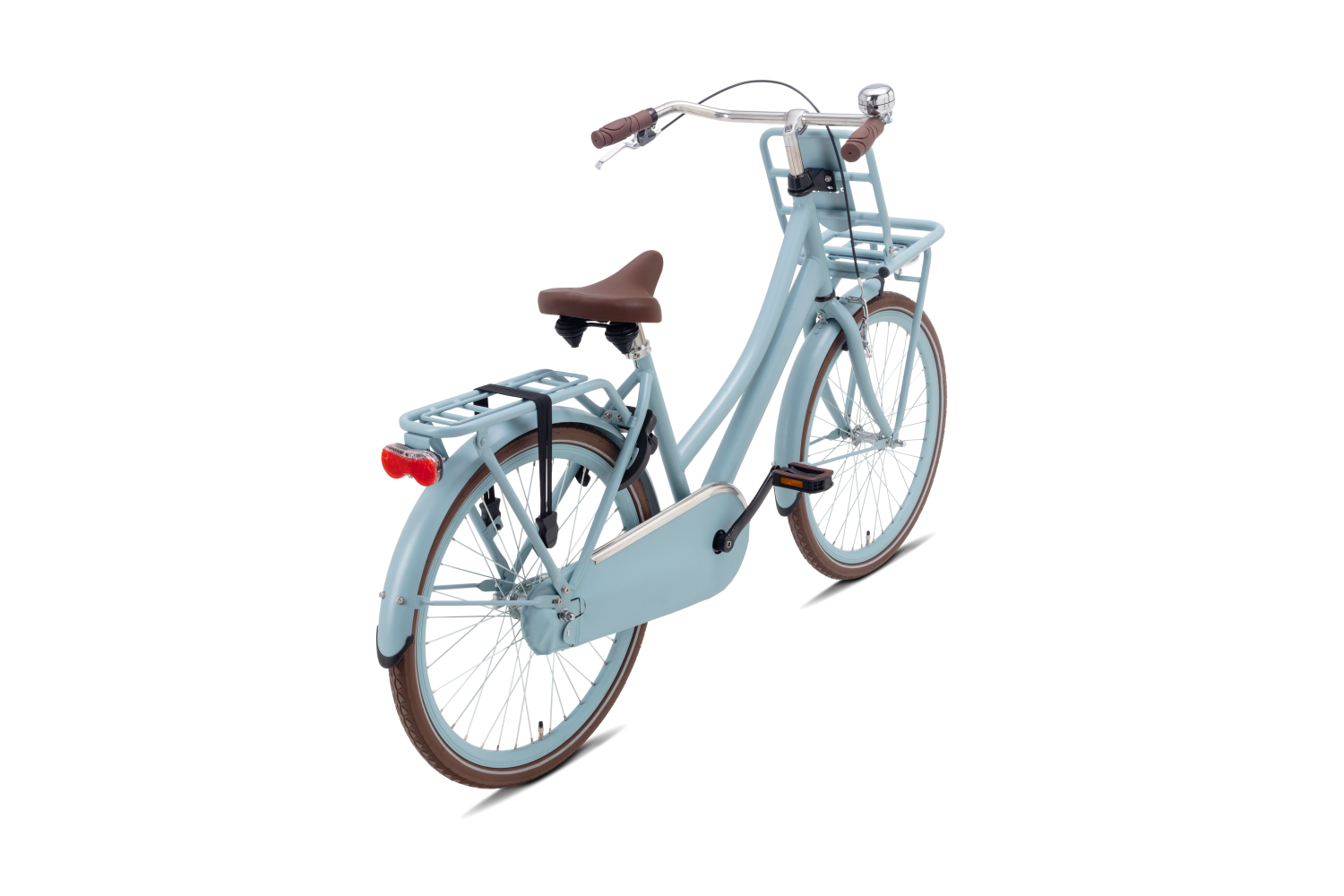 Vélo Hollandais Nogan Cargo 24 Pouces Filles Bleu Mat