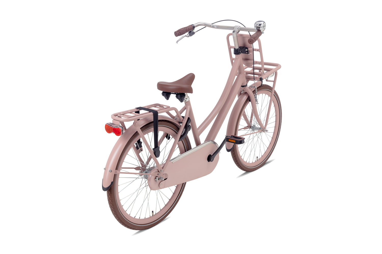 Vélo Hollandais Nogan Cargo 24 Pouces Filles Rose Mat