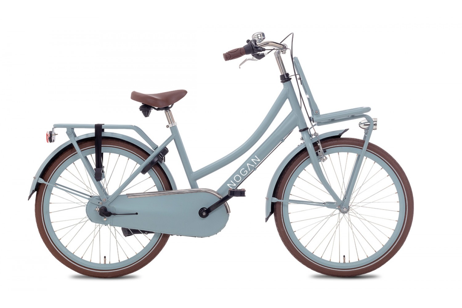 Vélo Hollandais Nogan Cargo N3 24 Pouces Filles Bleu Mat