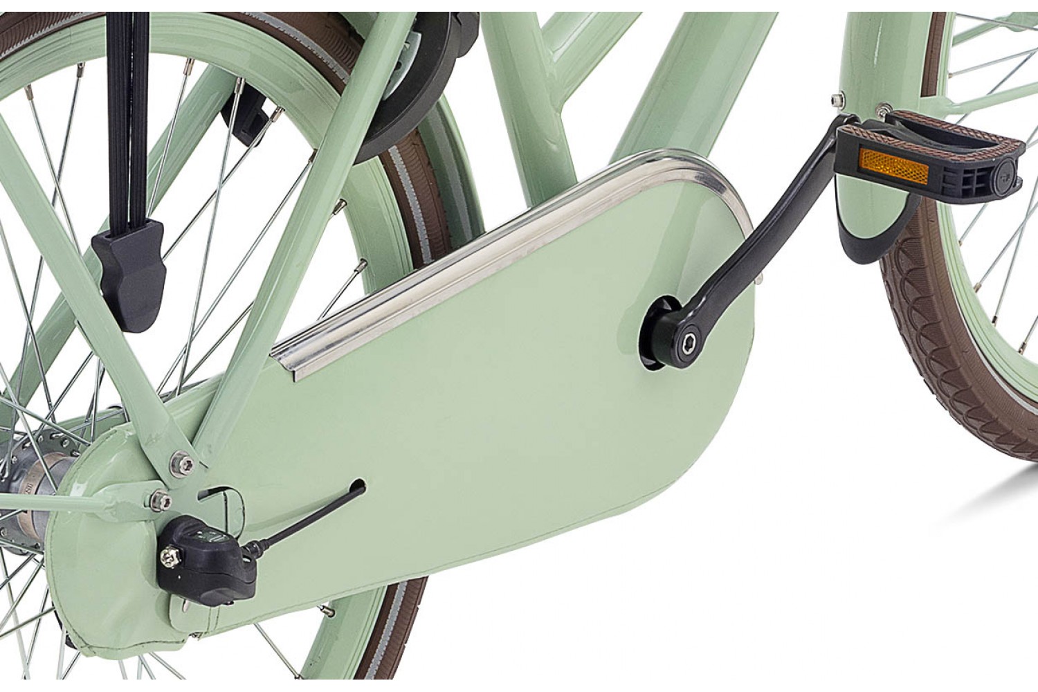 Vélo Hollandais Valetta Cargo N3 24 Pouces Filles Vert Pastel