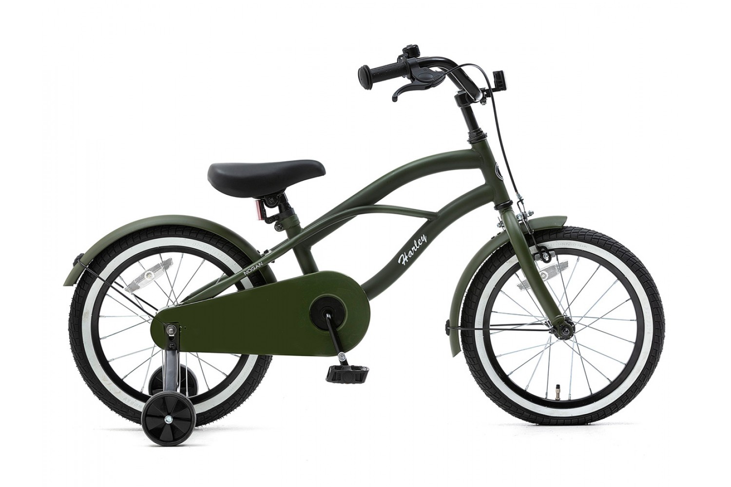 Vélo pour enfant Nogan Harley 16 pouces Army Green Vélo Enfant Nogan Harley 16 Pouces Vert Armée