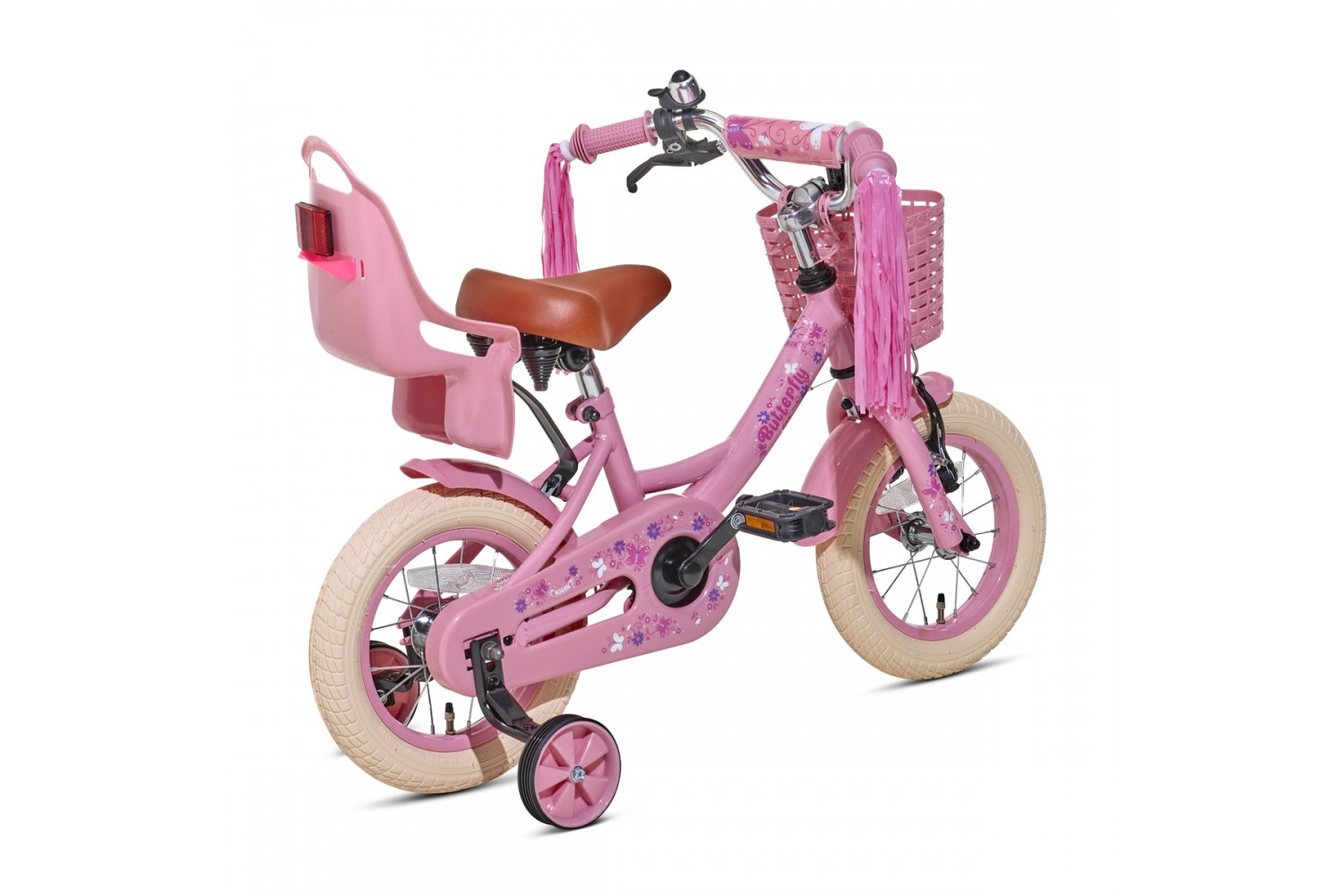 Vélo Enfant Nogan Butterfly 12 Pouces Filles Rose