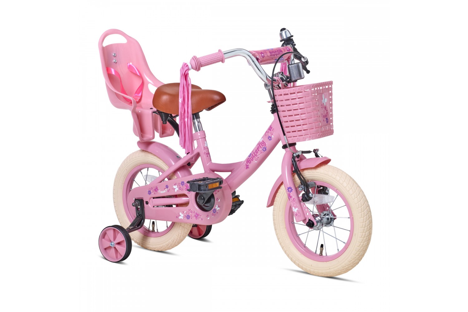 Vélo Enfant Nogan Butterfly 12 Pouces Filles Rose