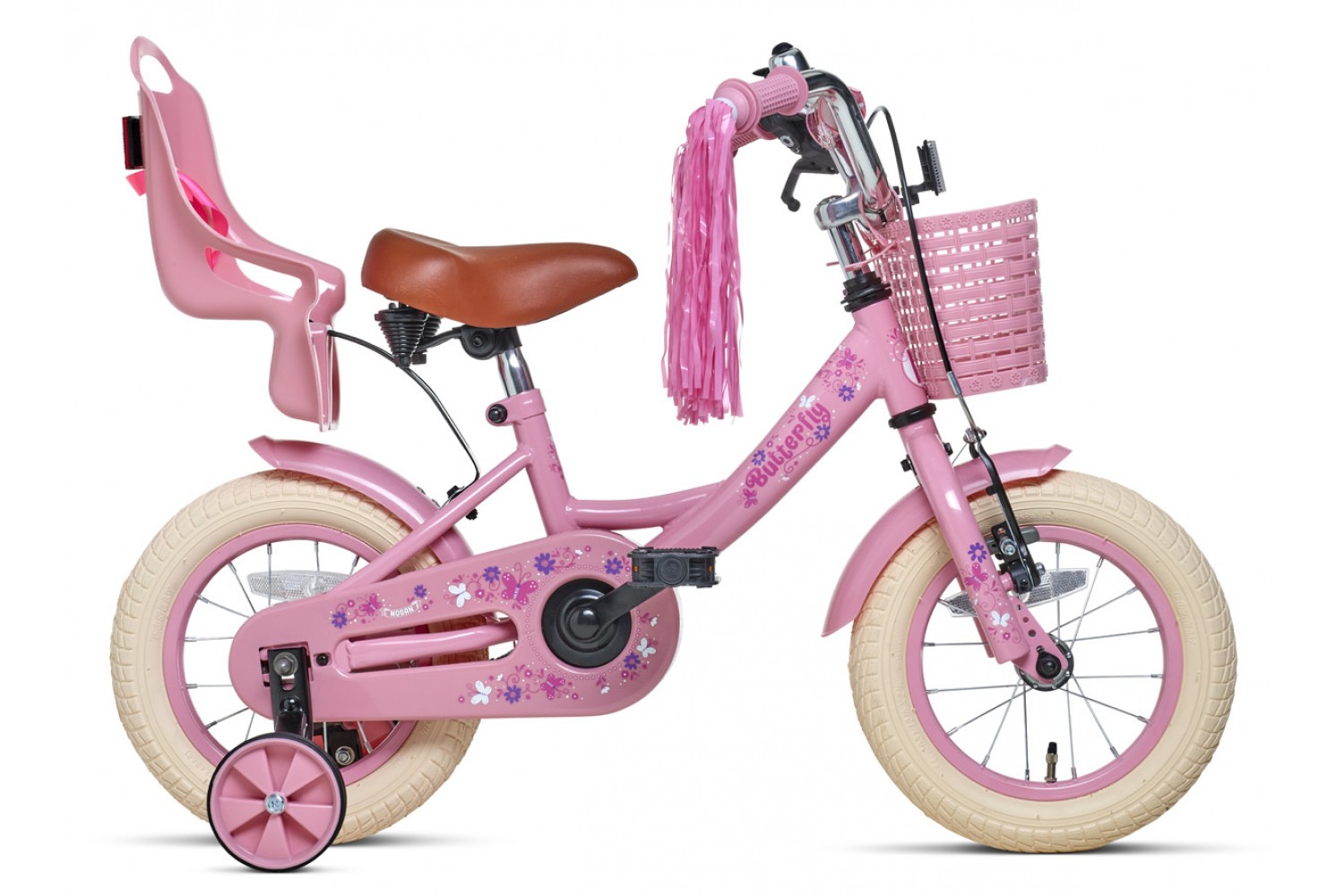 Vélo Enfant Nogan Butterfly 12 Pouces Filles Rose