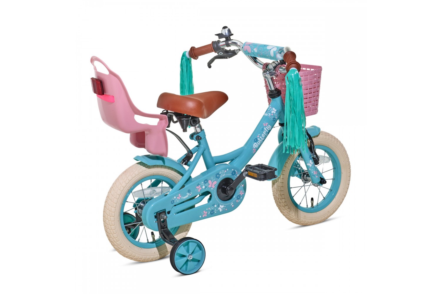 Vélo Enfant Nogan Butterfly 12 Pouces Filles Turquoise