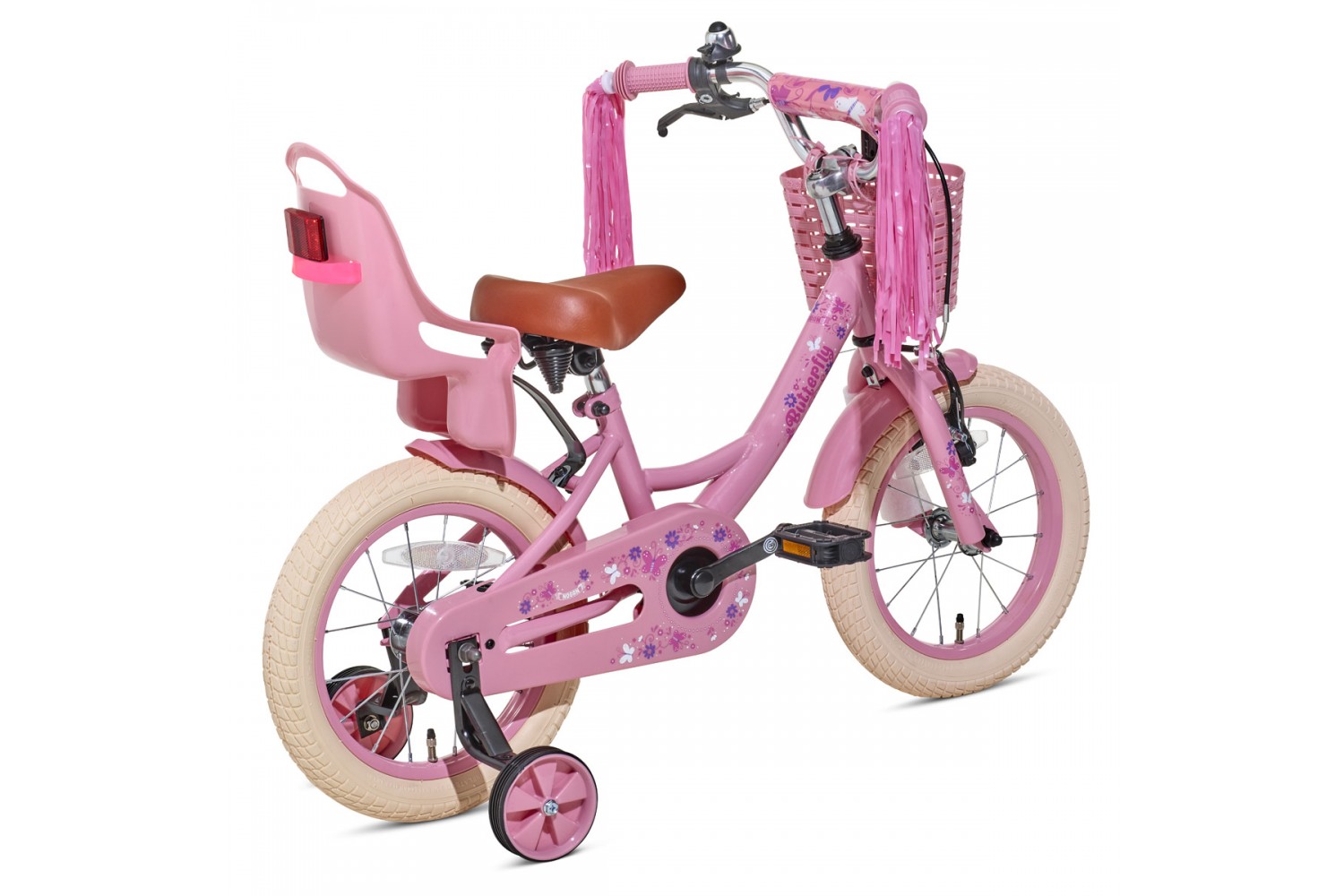 Vélo Enfant Nogan Butterfly 14 Pouces Filles Rose