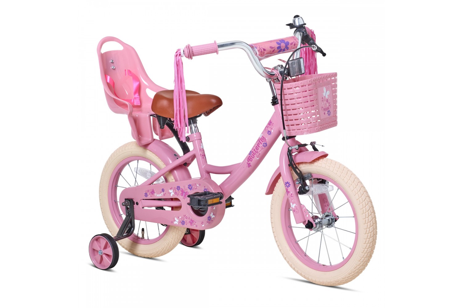 Vélo Enfant Nogan Butterfly 14 Pouces Filles Rose