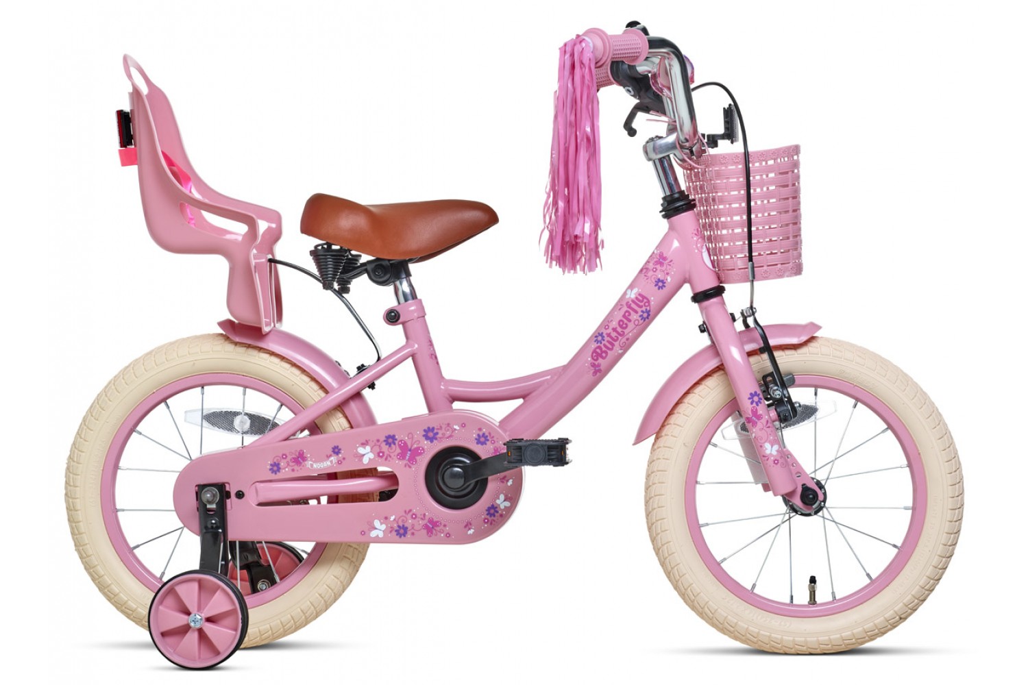 Vélo Enfant Nogan Butterfly 14 Pouces Filles Rose