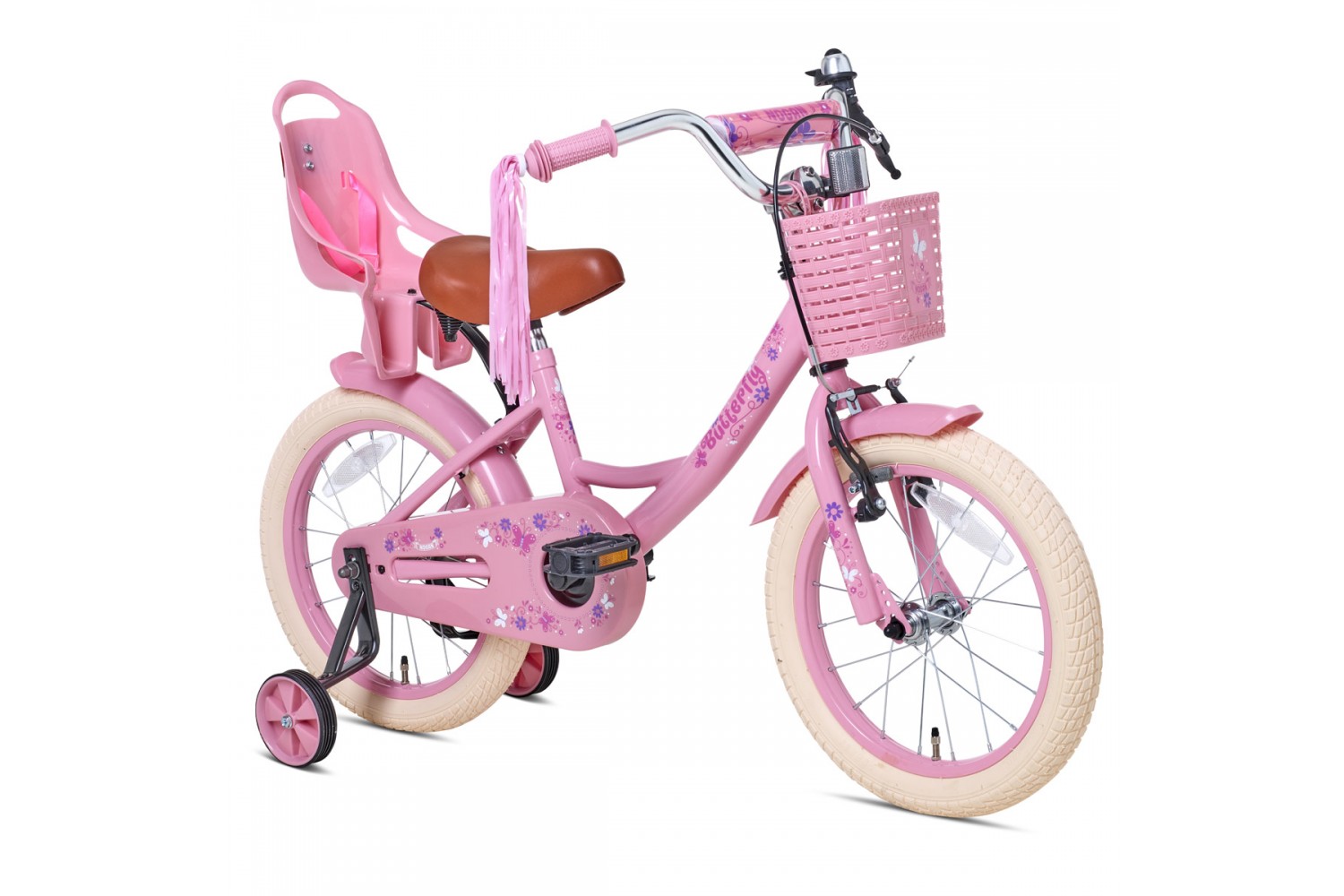 Vélo Enfant Nogan Butterfly 16 Pouces Filles Rose