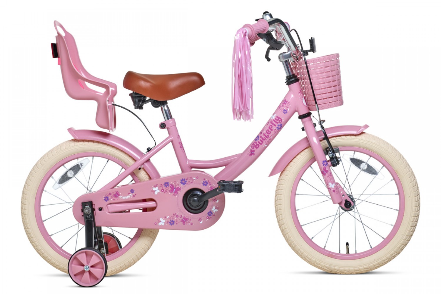 Vélo Enfant Nogan Butterfly 16 Pouces Filles Rose