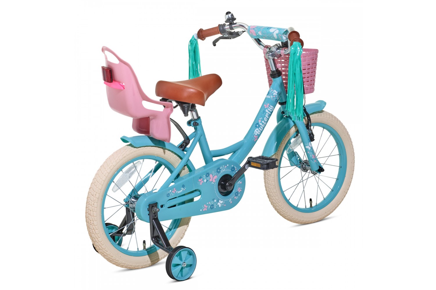 Vélo Enfant Nogan Butterfly 16 Pouces Filles Turquoise