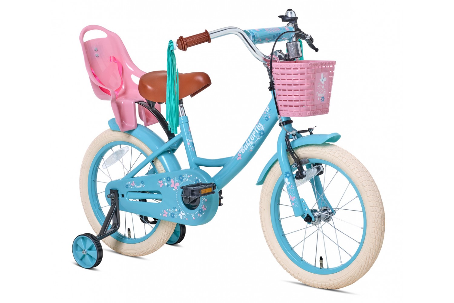 Vélo Enfant Nogan Butterfly 16 Pouces Filles Turquoise