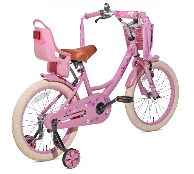 Vélo Enfant 18 Pouces VTT Rose - Avec Garde-Boue, Lumière Et Pompe - Garçon Et Fille