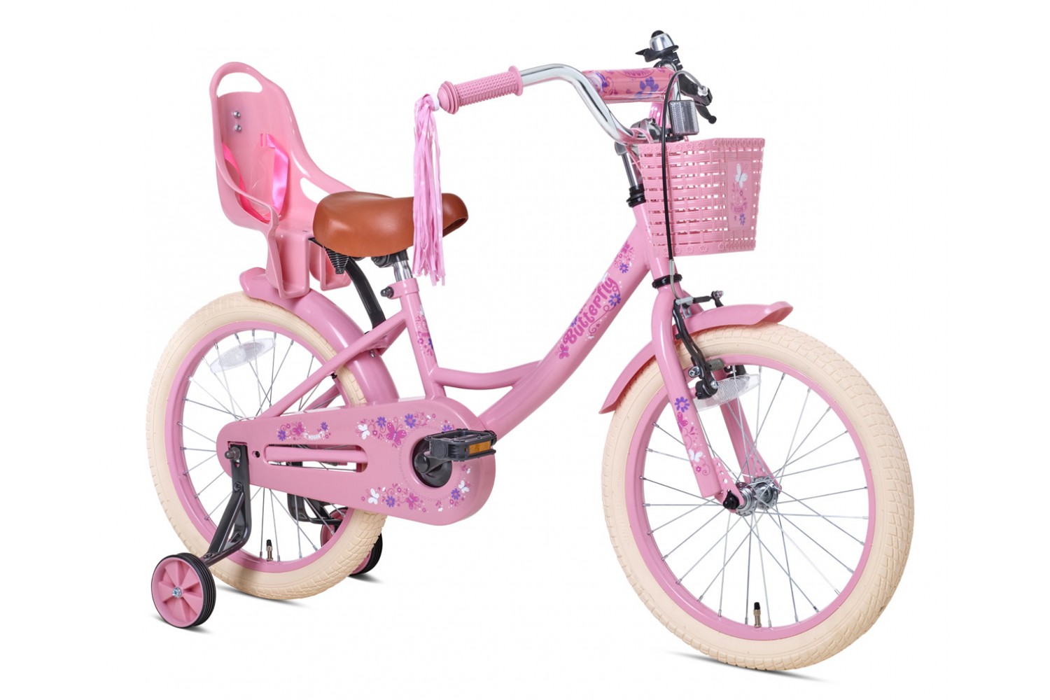 Vélo Enfant Nogan Butterfly 18 Pouces Filles Rose