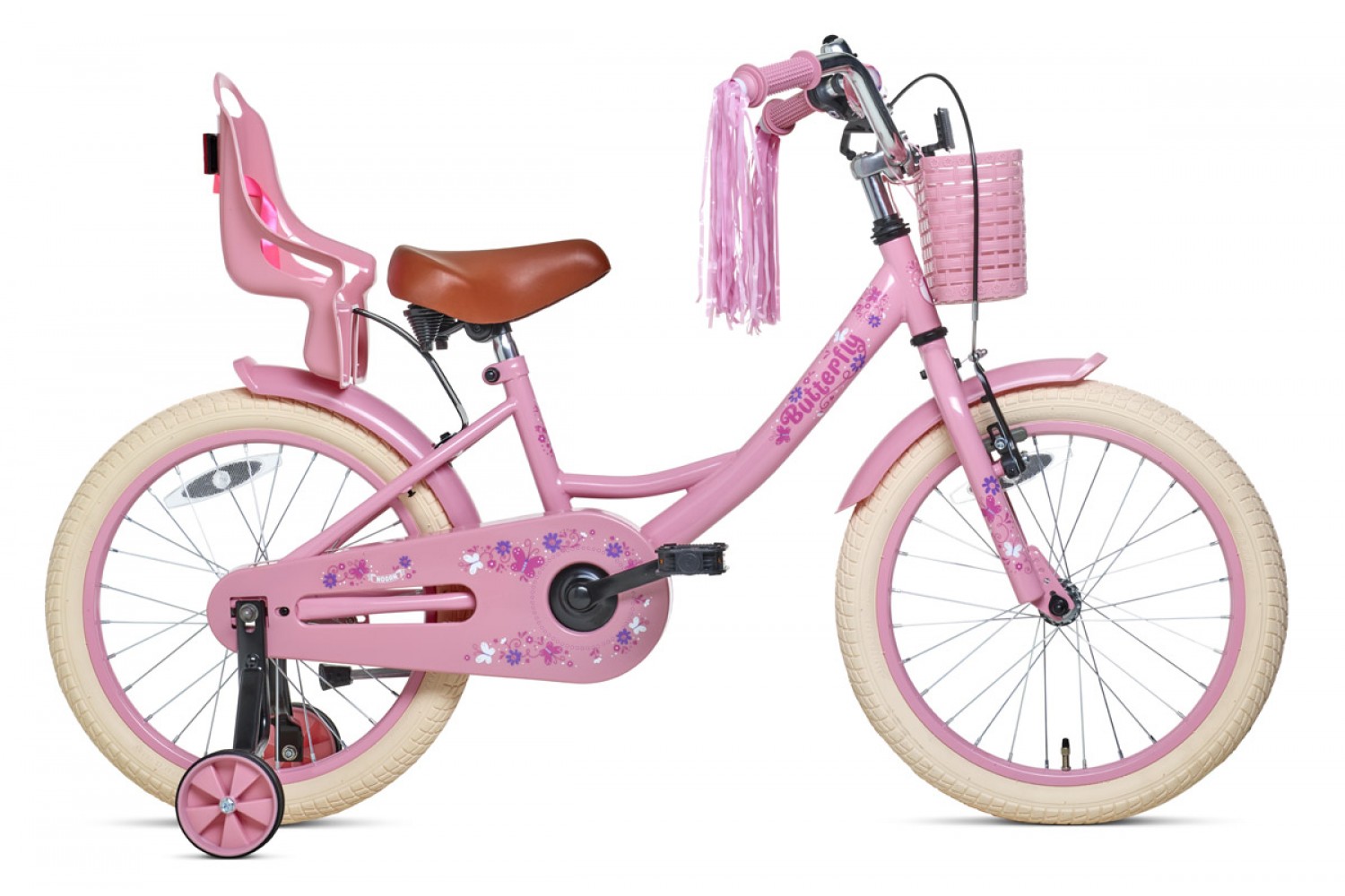 Vélo Enfant Nogan Butterfly 18 Pouces Filles Rose