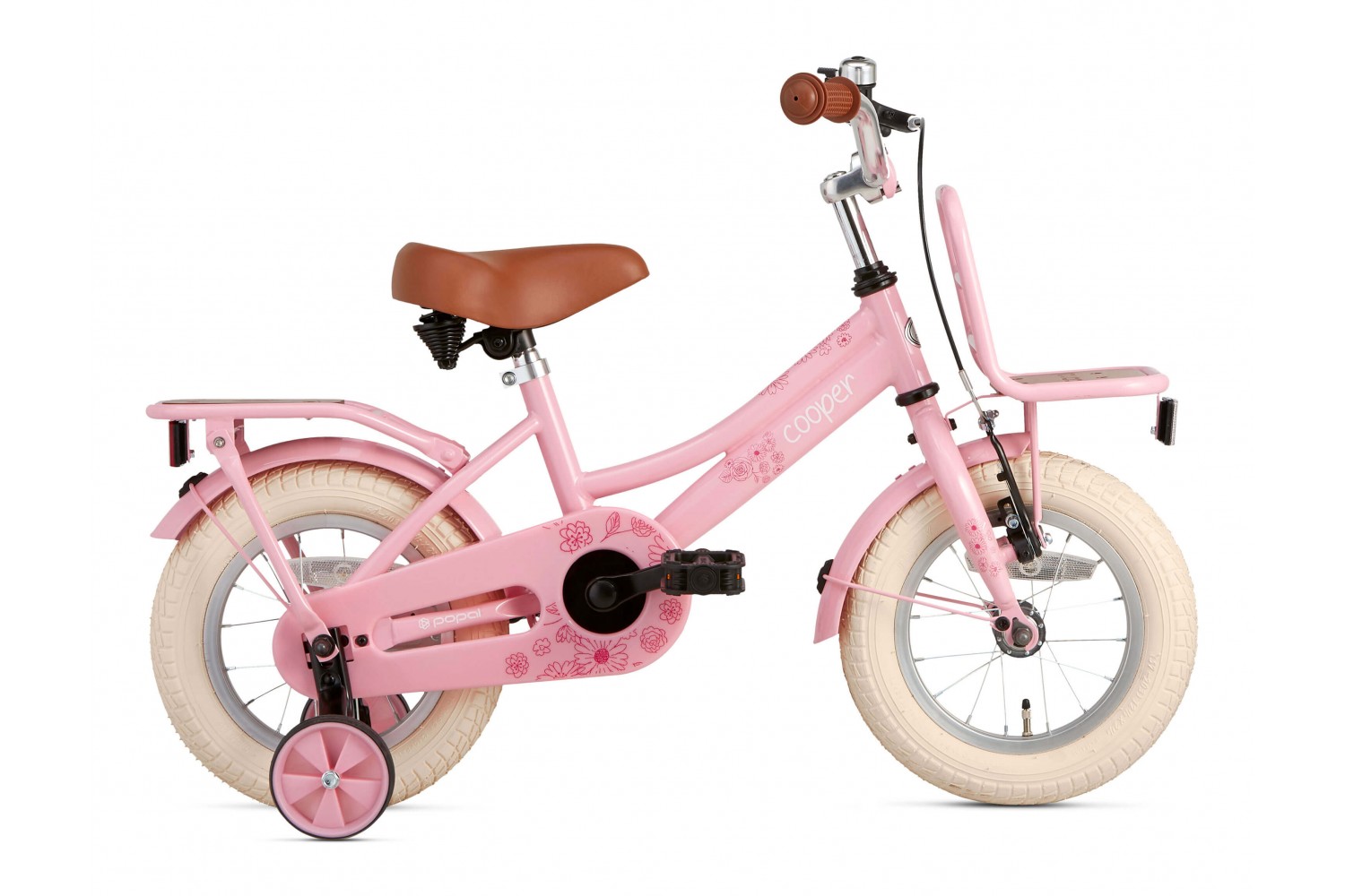 Vélo Enfant SuperSuper Cooper Bamboo 12 Pouces Filles Rose