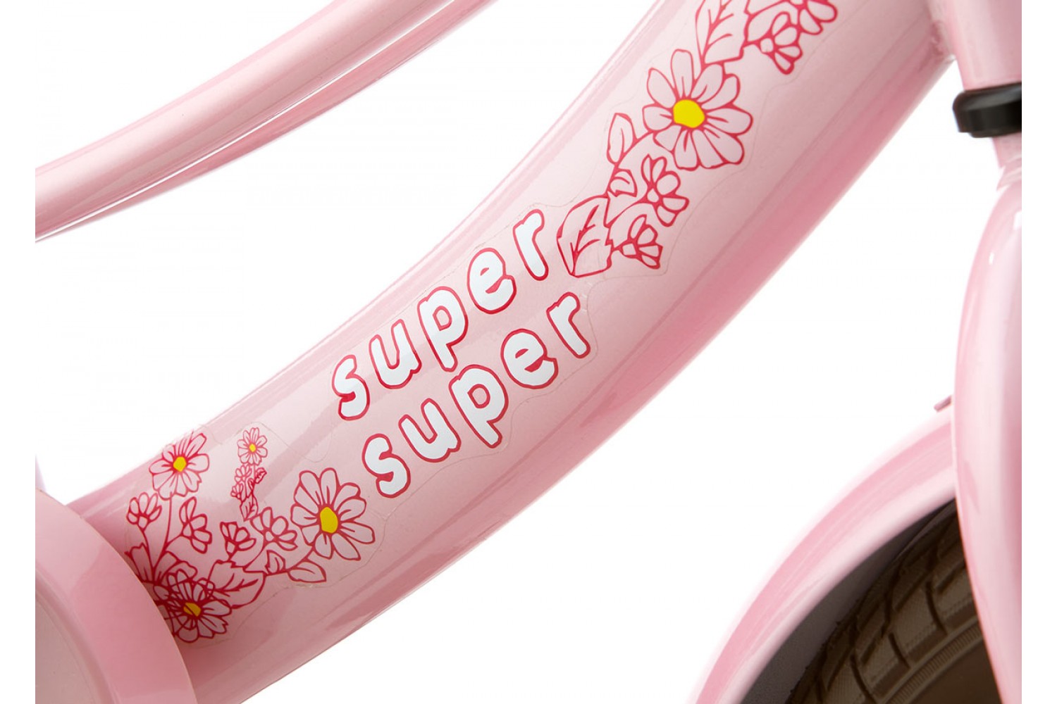 Vélo Enfant Supersuper Lola 14 Pouces Filles Rose Turquoise