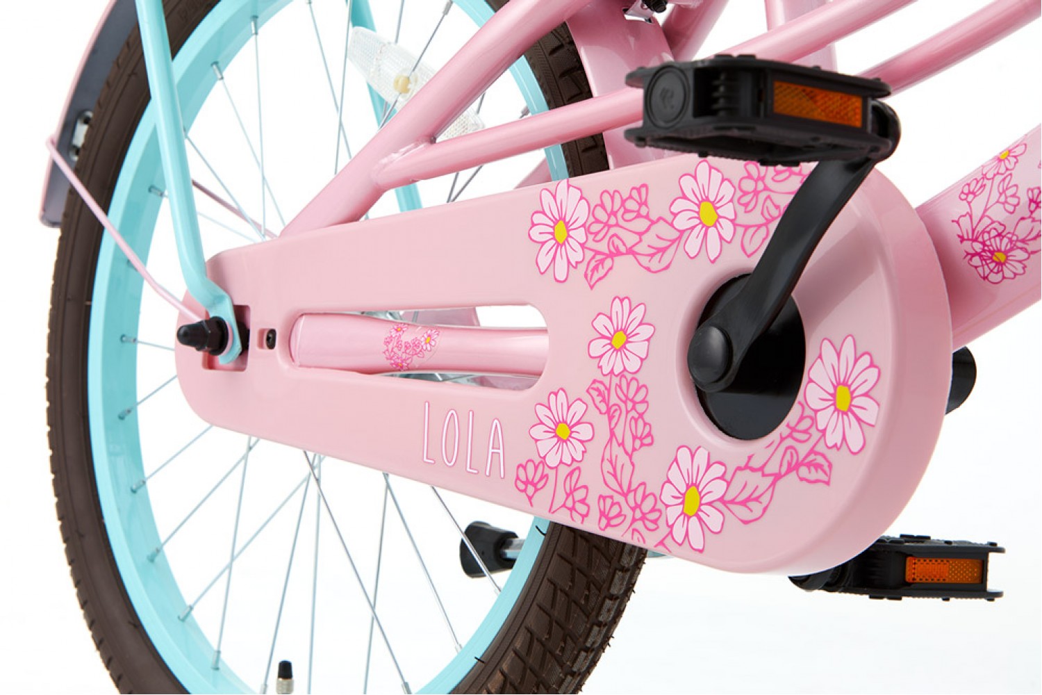 Vélo Enfant Supersuper Lola 20 Pouces Filles Rose Turquoise