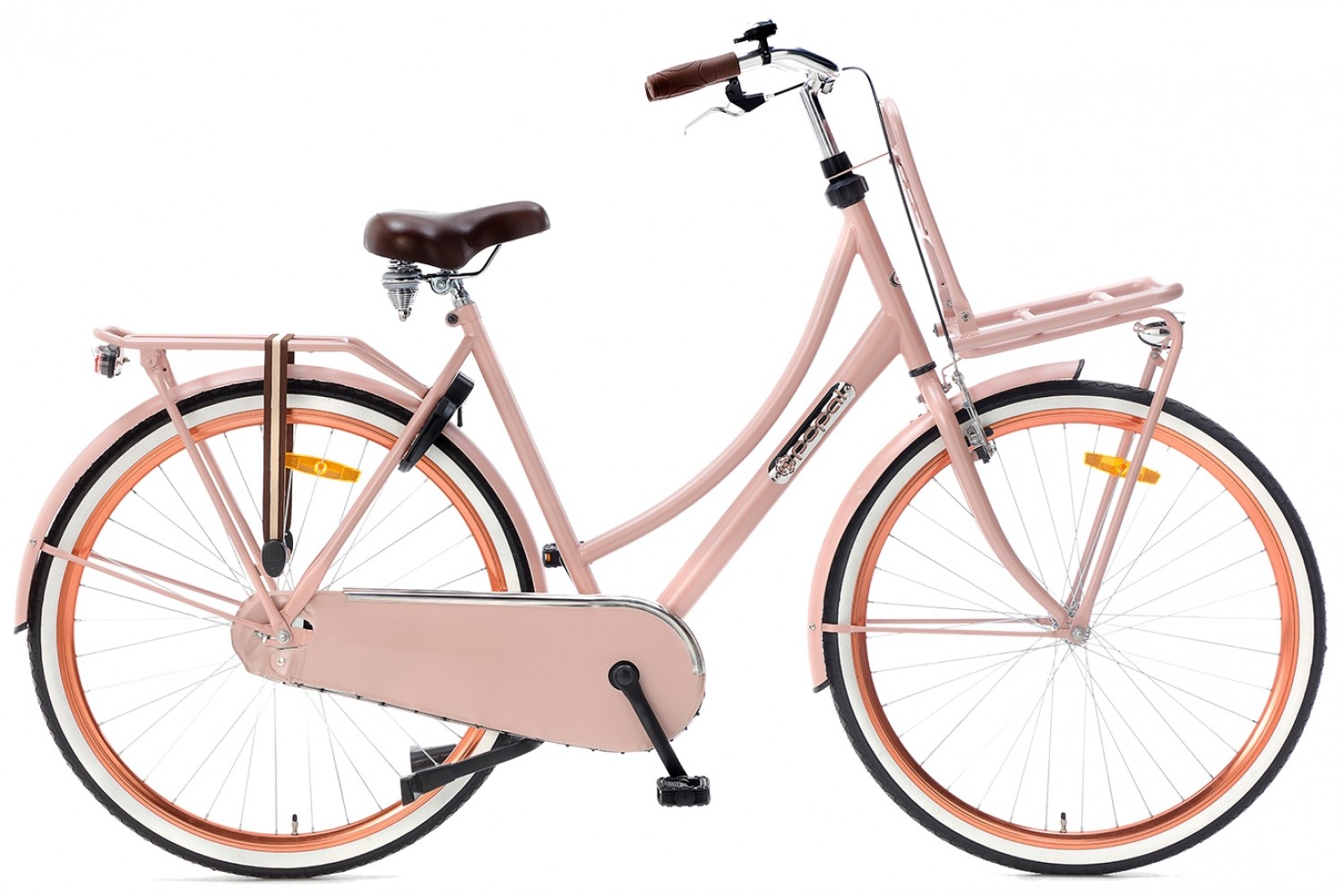 Popal Daily Dutch Basic Transport bike 28 inch ladies 57cm Salmon Vélo Hollandais Popal Daily Dutch Basic 28 Pouces Femmes 57cm Salmon