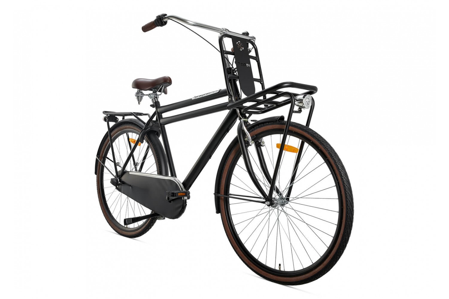 Popal Daily Dutch Basic+ 28 pouces Vélo de transport Hommes 50cm Matt Black Vélo Hollandais Popal Daily Dutch Basic+ 28 Pouces Hommes 50cm Noir Mat