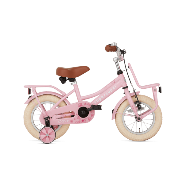 Vélo Enfant Supersuper Cooper 12 pouces Filles Rose