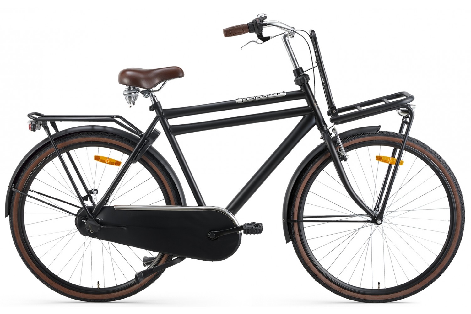 Popal Daily Dutch Basic+ 28 pouces Vélo de transport Hommes 50cm Matt Black Vélo Hollandais Popal Daily Dutch Basic+ 28 Pouces Hommes 50cm Noir Mat