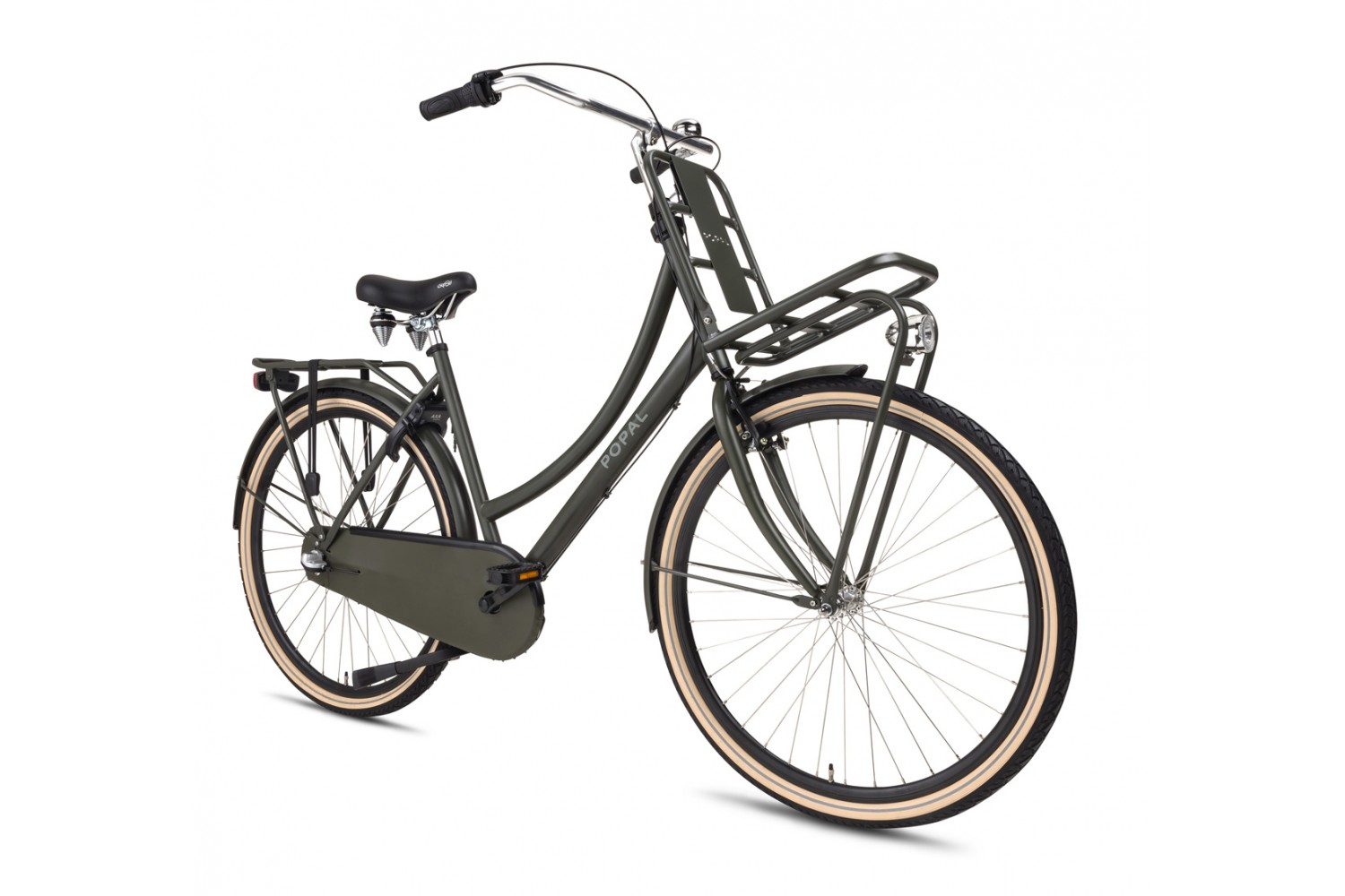 Vélo Hollandais Popal Daily Dutch Basic+ N3 28 pouces Femmes 47cm Vert Armée