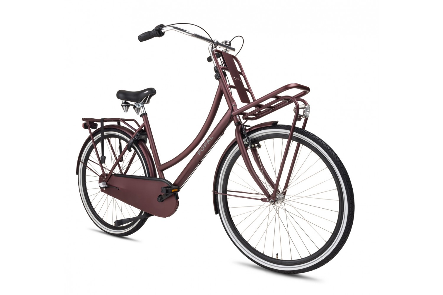 Vélo Hollandais Popal Daily Dutch Basic+ N3 28 pouces Femmes 47cm Chêne Rouge