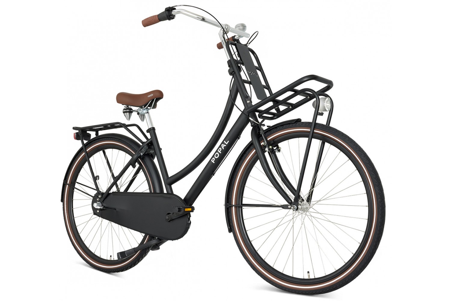 Vélo Hollandais Popal Daily Dutch Basic+ N3 28 pouces Femmes 59cm Noir Mat