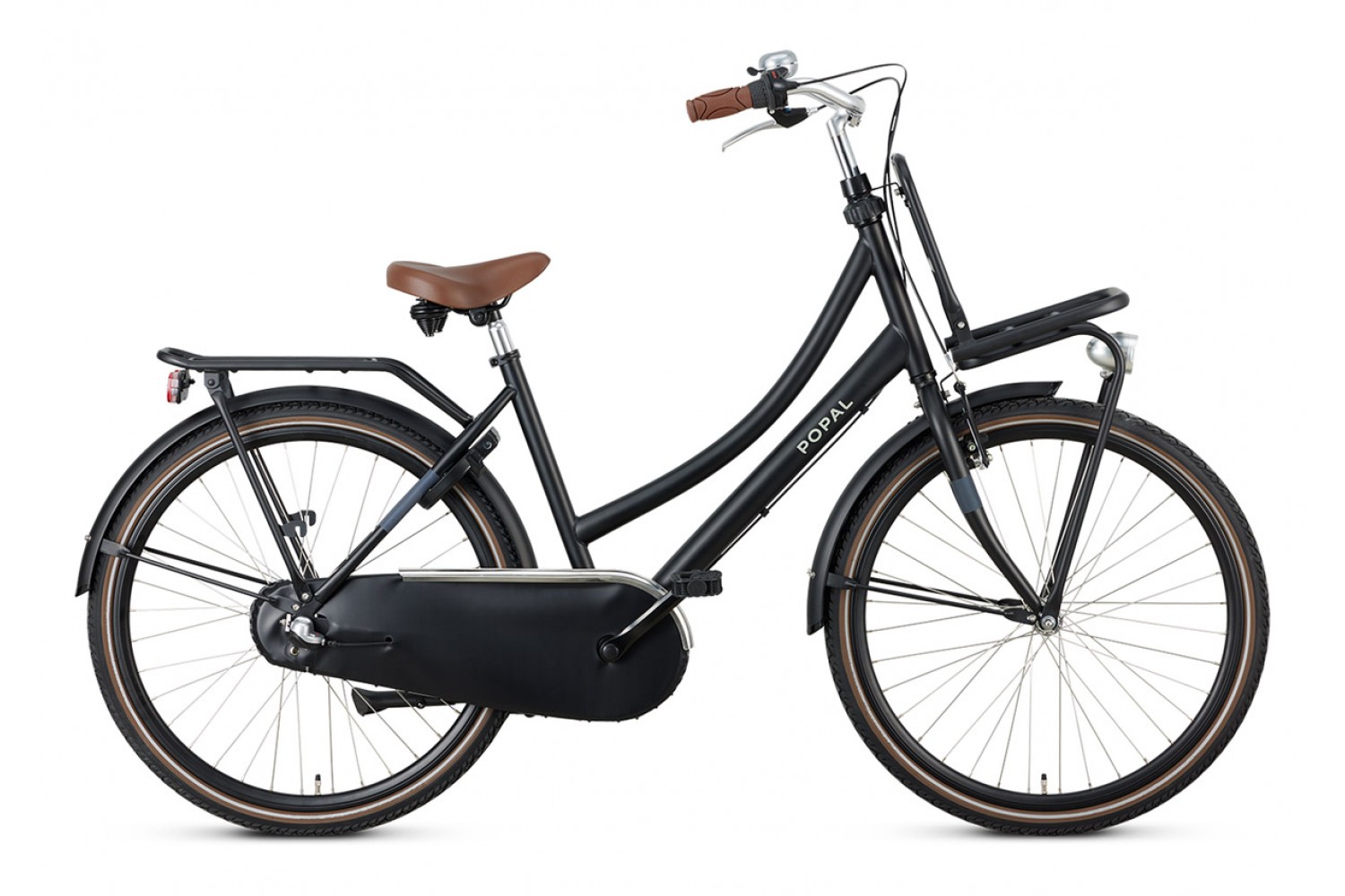 Vélo Hollandais Popal Daily Dutch Basic+ N3 26 pouces Filles Noir Mat