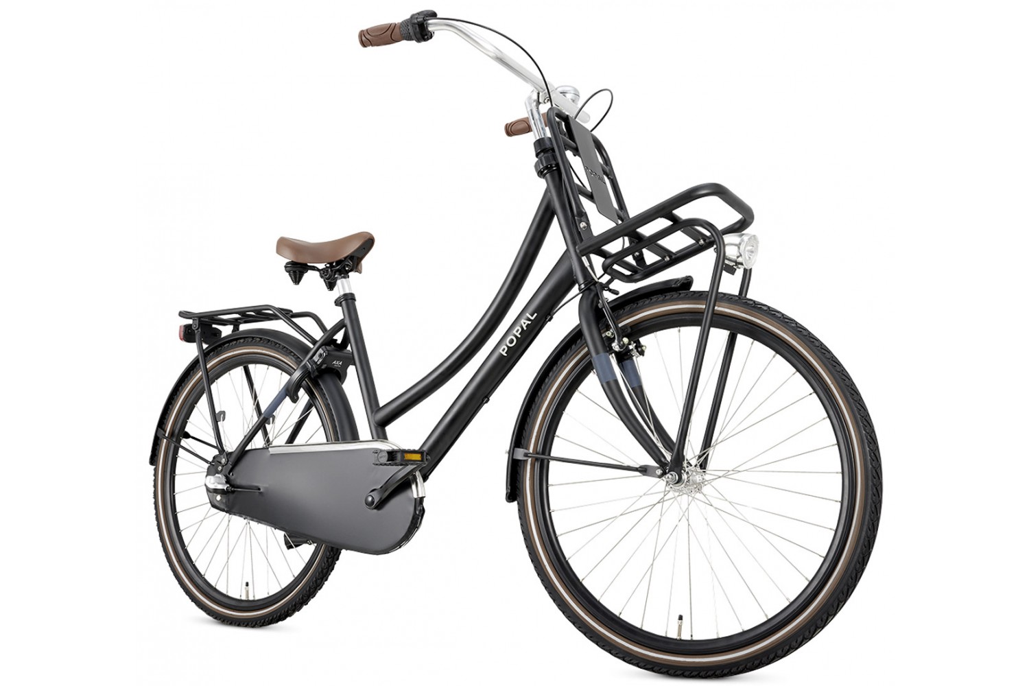 Vélo Hollandais Popal Daily Dutch Basic+ N3 26 pouces Filles Noir Mat